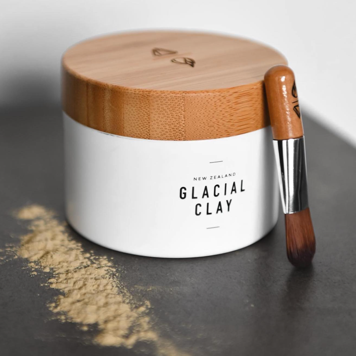 Raw Glacial Clay Powder Jar  200g