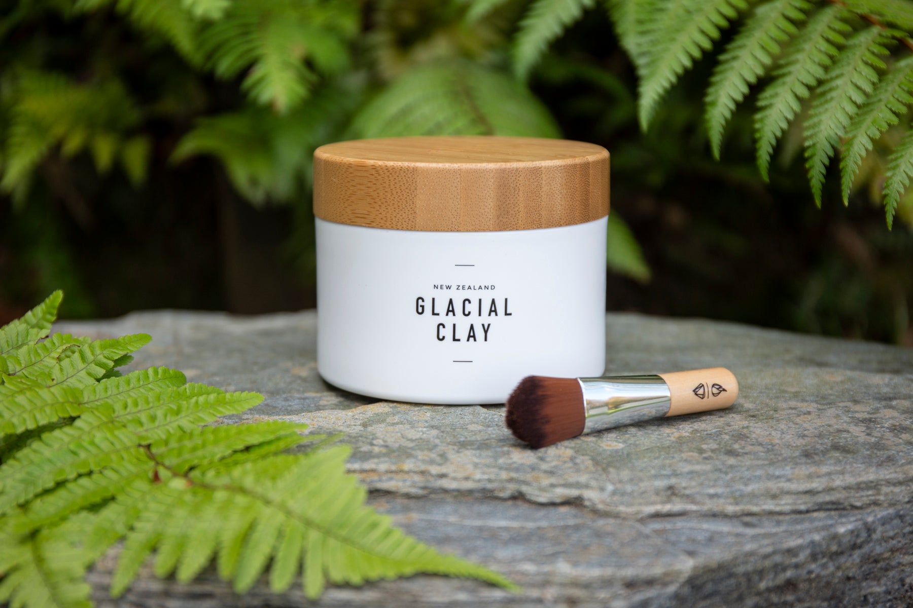 100g Glacial Clay Masque and brush